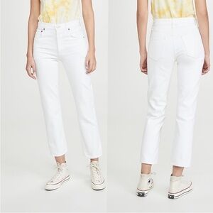 ✨AGOLDE Ripley Mid Rise Straight leg White Jeans size 29